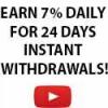 Earn 7% Of Your Deposit Daily Paid Daily  offer Work at Home